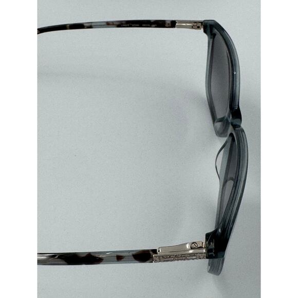 Liz Claiborne Gray Gradient Square Sunglasses with Tortoiseshell Arms & Case - Picture 3 of 3